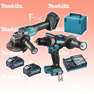 Makita DK 0124 G 201 XGT® Set Bohrschr. & Winkelschleifer 40Vmax